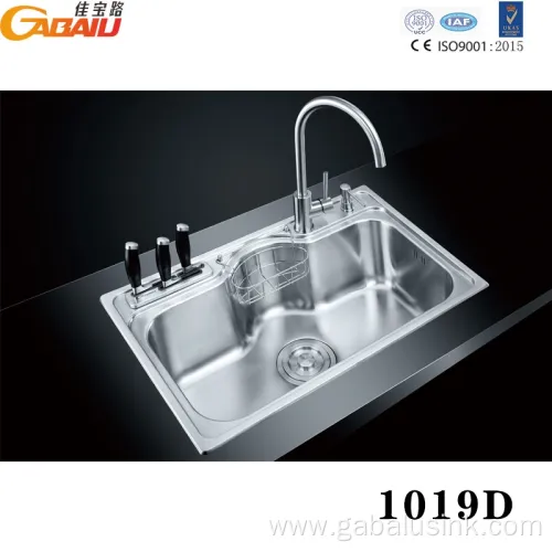 Commercial Kitchen SUS304 Pressed Single Bowl Kitchen Sink